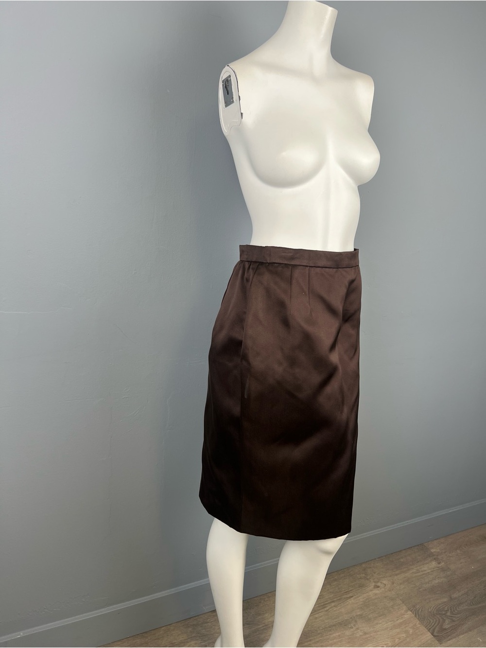Vintage Valentino Night Made in Italy Classic Brown Pencil Skirt